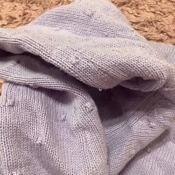 Croft and Barrow Pastel Purple Polka Dot Preppy 3/4 Sleeve Sweater Size Small - Picture 12 of 12